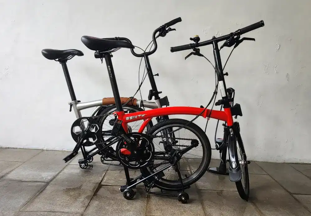 Sepeda Lipat 3Sixty Merah  & Element Pikes Silver Gen 1