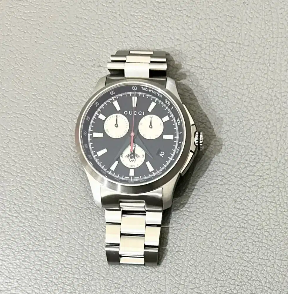 Murah Gucci G-Timeless Chronograph Stainless Steel Original