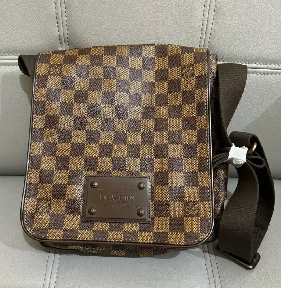 Murah Louis Vuitton Damier Ebene Brooklyn Crossbody Bag Original