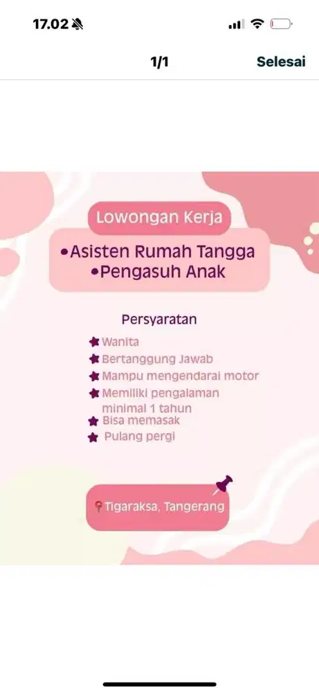 dicari ART dan jaga anak 6tahun