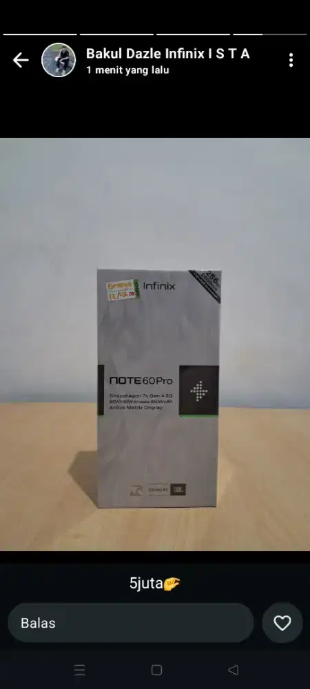 Infinix note 60 pro 8/256 garansi resmi