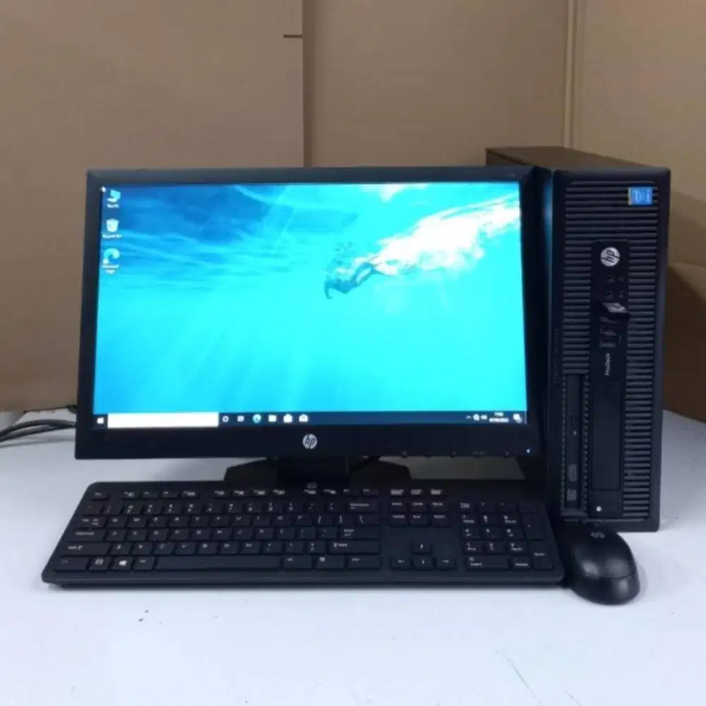 PAKETAN PC HP 600 G1 SFF I5 4570 RAM 8GB SSD 128GB + LED 19IN *RZC