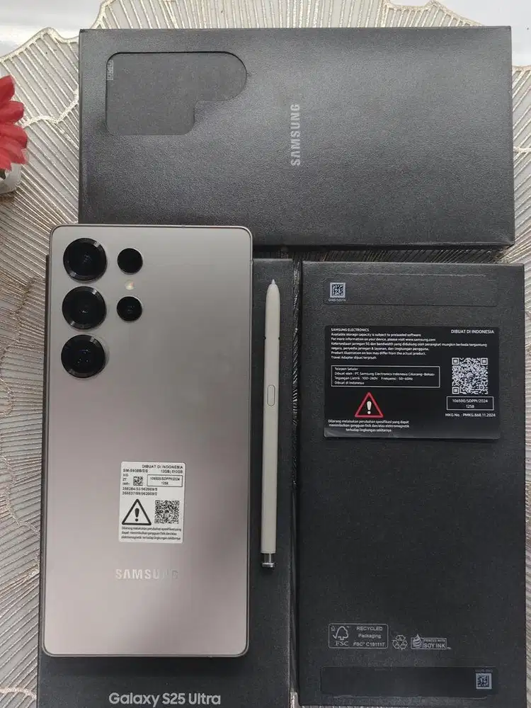 samsung s25 ultra titanium grey 12/512 sein resmi fullset