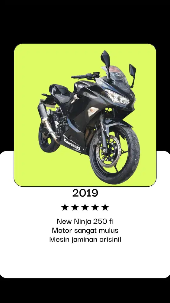 Dp 2.5jt promo Kawasaki New Ninja 250 fi  (Ktp daerah bs kredit) mt25