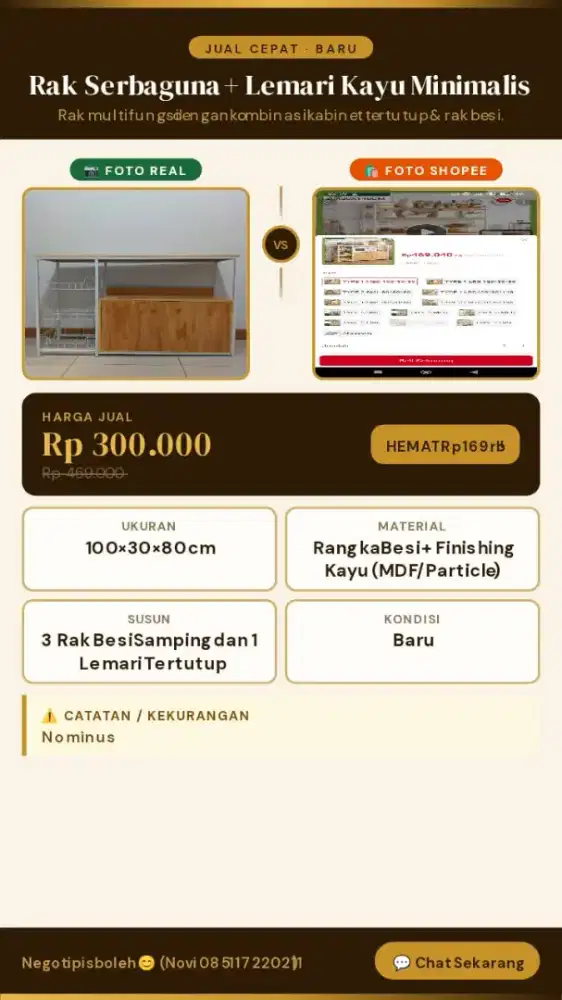 Meja dapur serbaguna minimalis