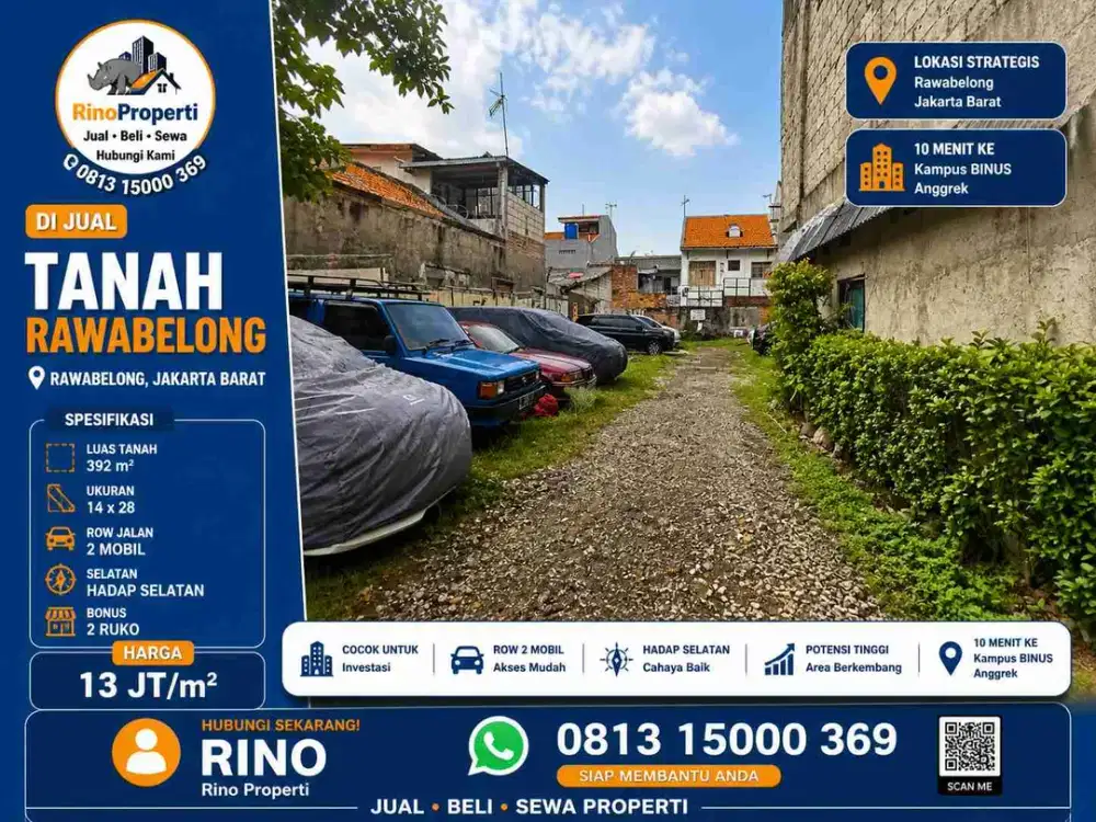 Tanah kotak lebar 14 menghasilkan rawabelong jakarta barat