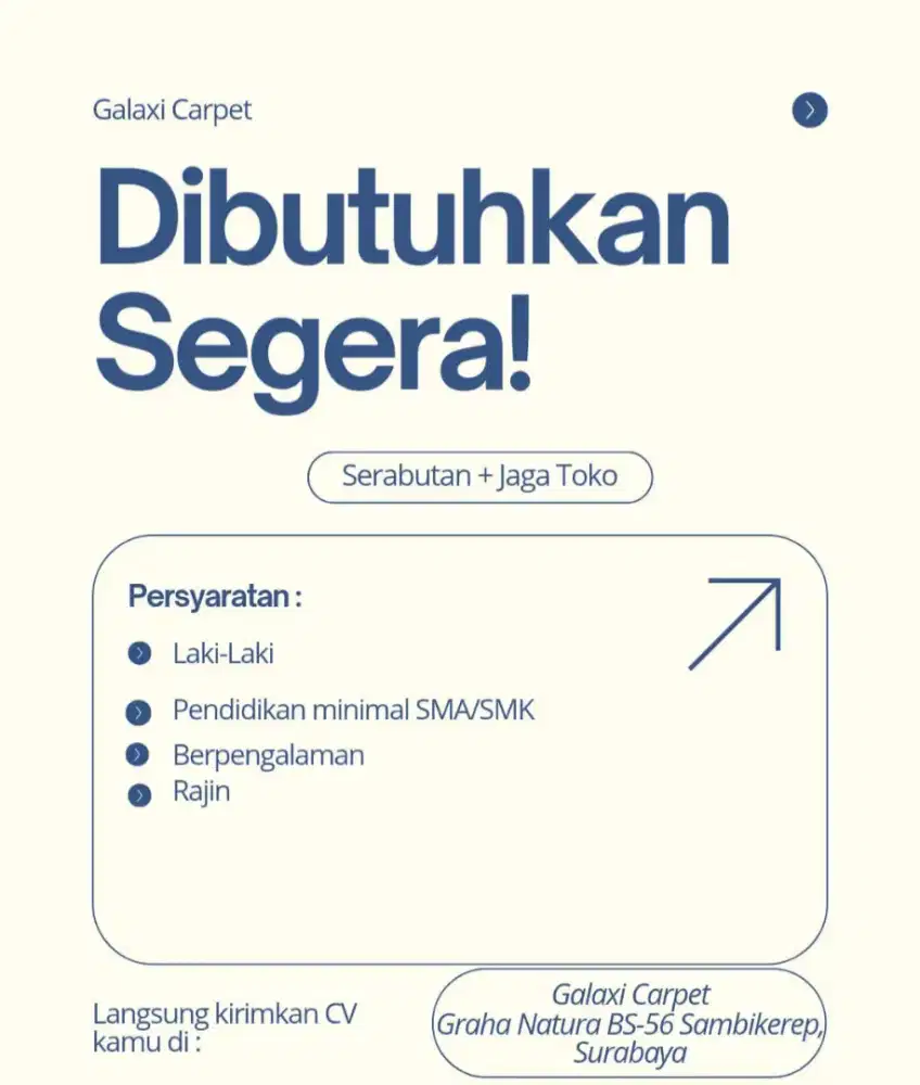 Dibutuhan Segera Pekerja Serabutan