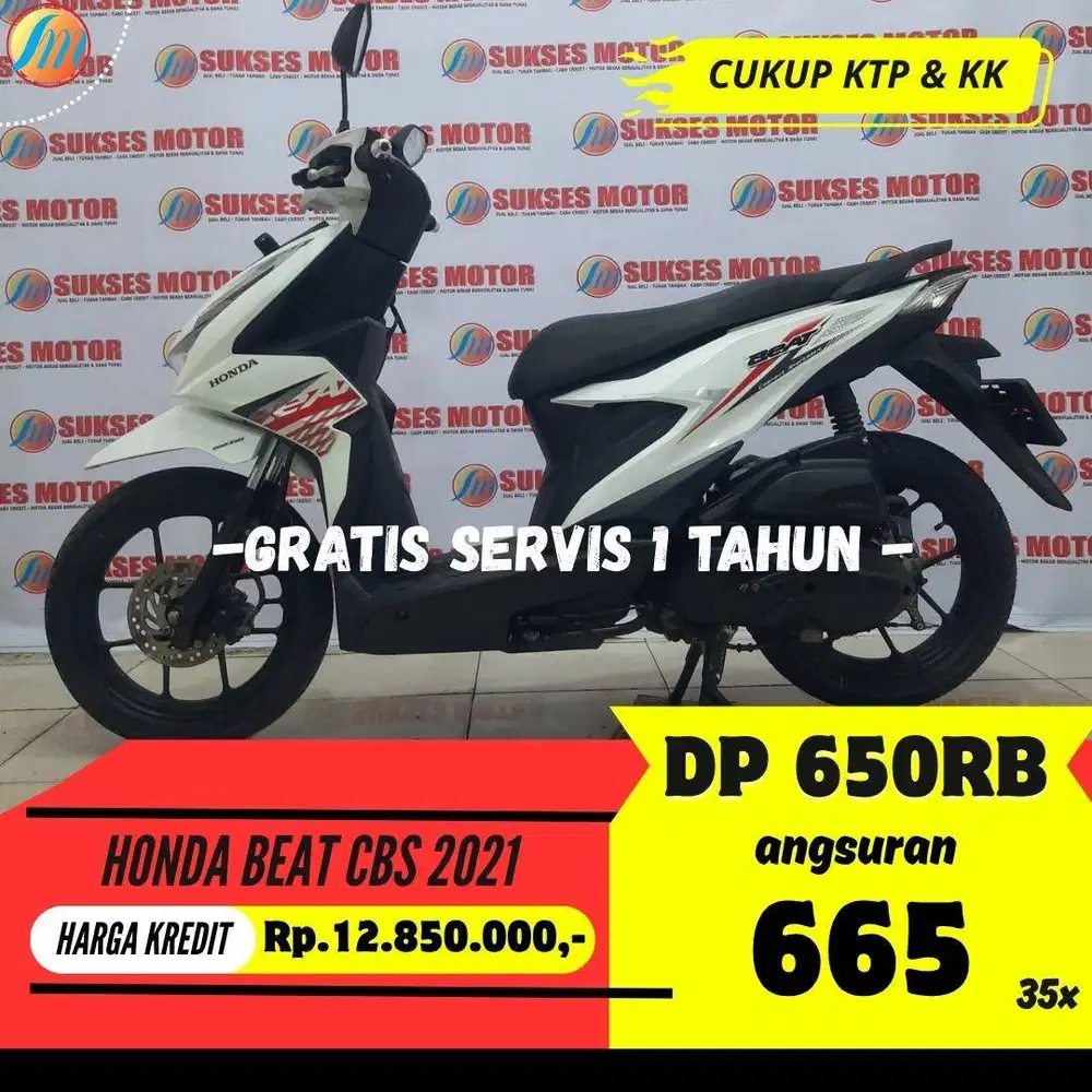 HONDA BEAT CBS 2021 KREDIT MURAH DP CUKUP 650RIBU BERGARANSI