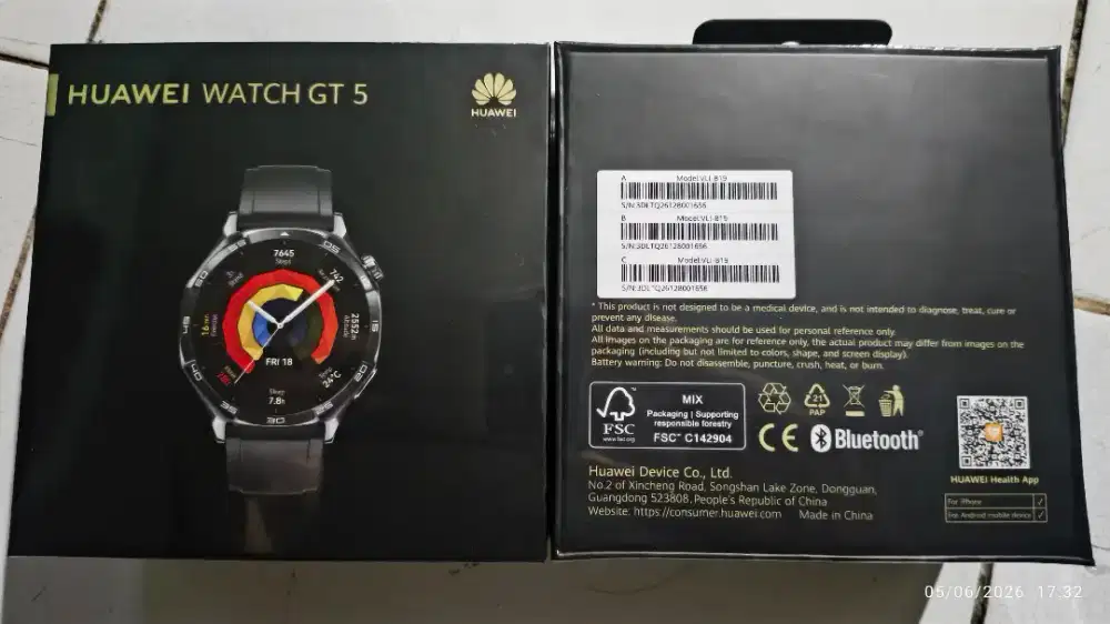 smartwatch huawei gt5 black 46mm