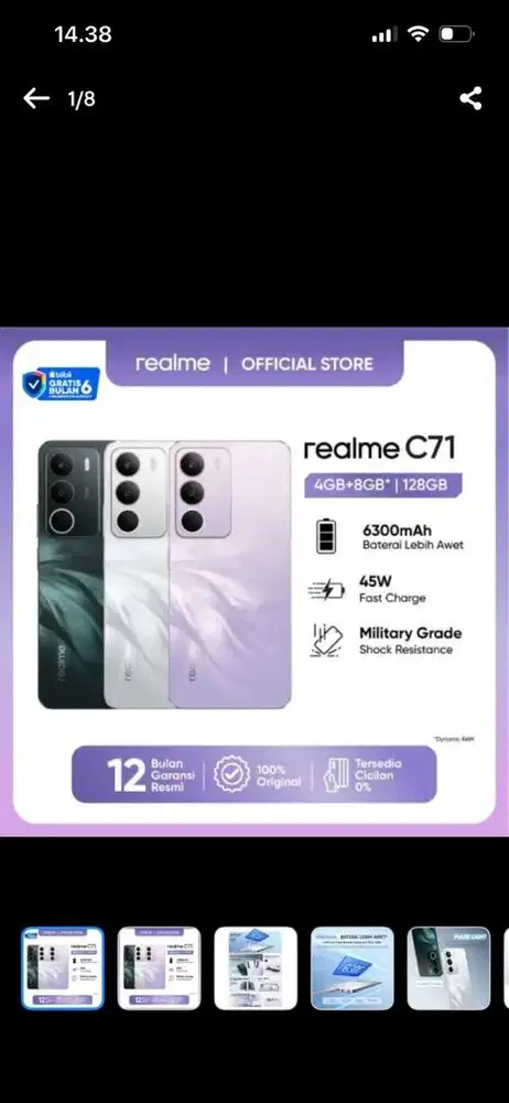 Jual hp Realme C71 new