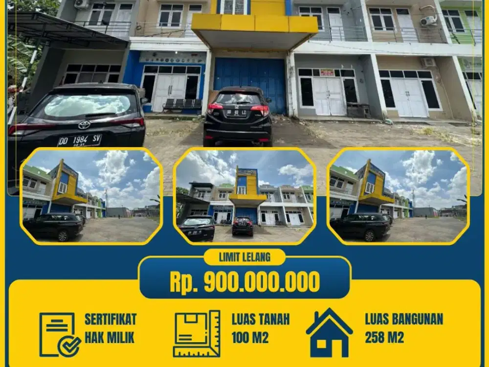 RUKO JALAN PERINTIS KEMERDEKAAN I KOMPLEK RUKO BISNIS CENTER  TAMALANREA INDAH MAKASSAR