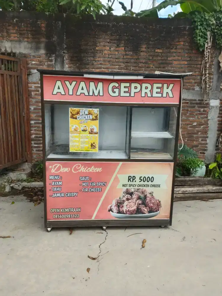 Jual gerobak bekas chicken geprek