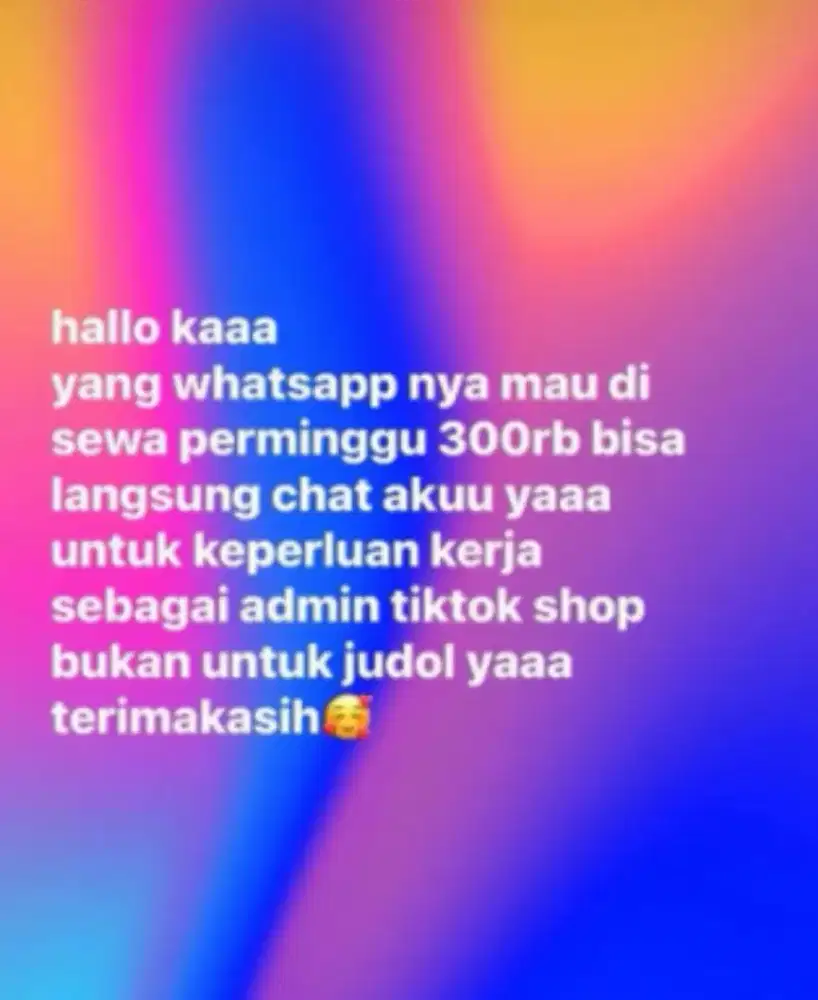 Admin freelance TikTok shop kerja dari rumah