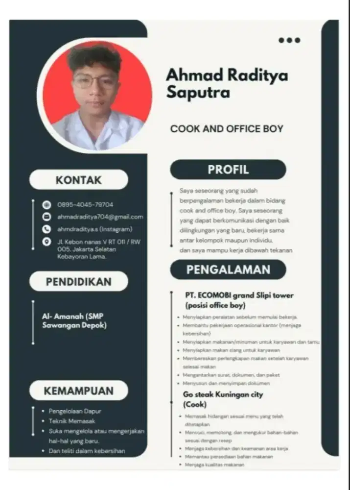 Mencari kerjaan sebagai office boy