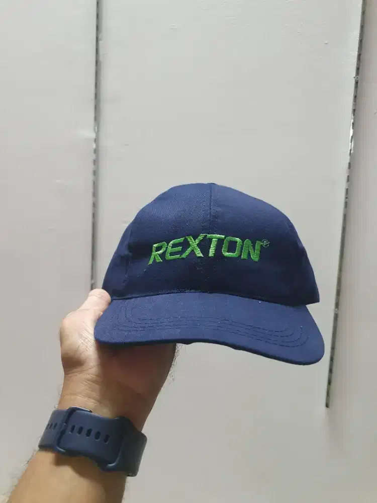 Topi Baseball - Navy Blue Green Embroidery