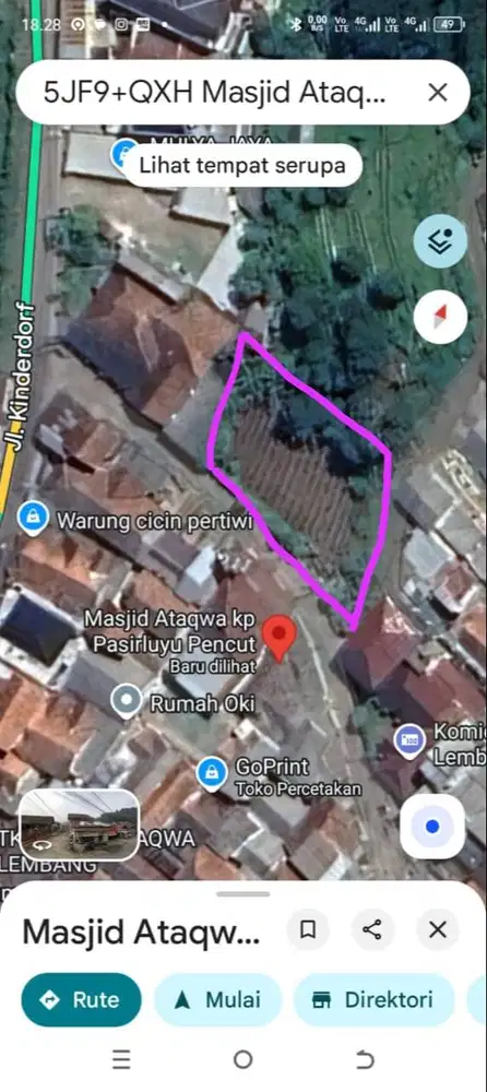 Jual Cepat! Tanah 608m² di Lembang,  Dekat Teropong Bintang Boscha