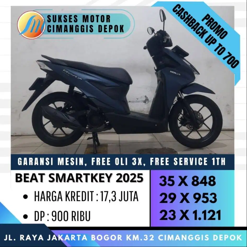 BEAT DELUXE SMARTKEY 2025 CASH KREDIT PAYLATER 0% [SUKSES MOTOR]