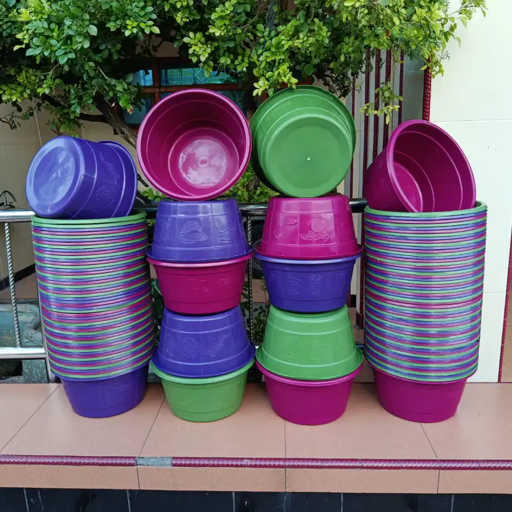 24 Pcs Baskom / Ember Plastik Serbaguna 8 Liter