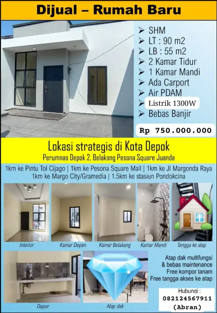 Rumah Baru Perumnas Depok 2 Margonda