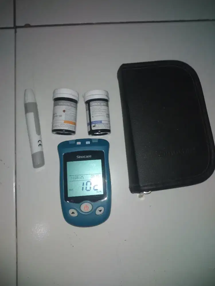 Alat cek Sinocare gula darah asam urat lengkap