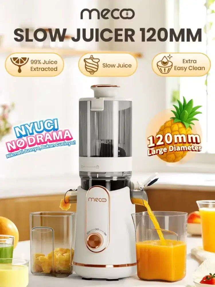 [DIJUAL CEPAT] Mecoo Aesthetic Slow Juicer Pro 120MM Extra Big Mouth