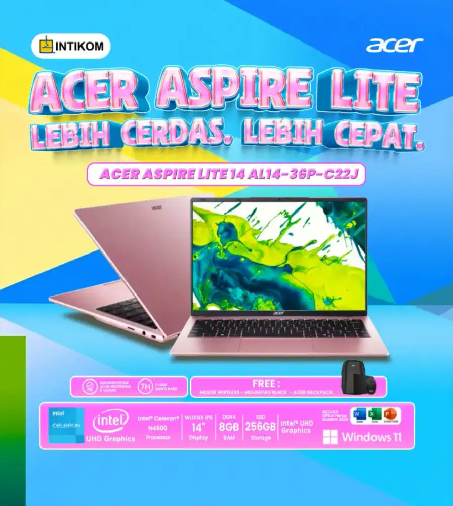 ACER ASPIRE LITE 14 AL14 36PC 22J PROMO CICILAN BUNGA RINGAN TANPA DP