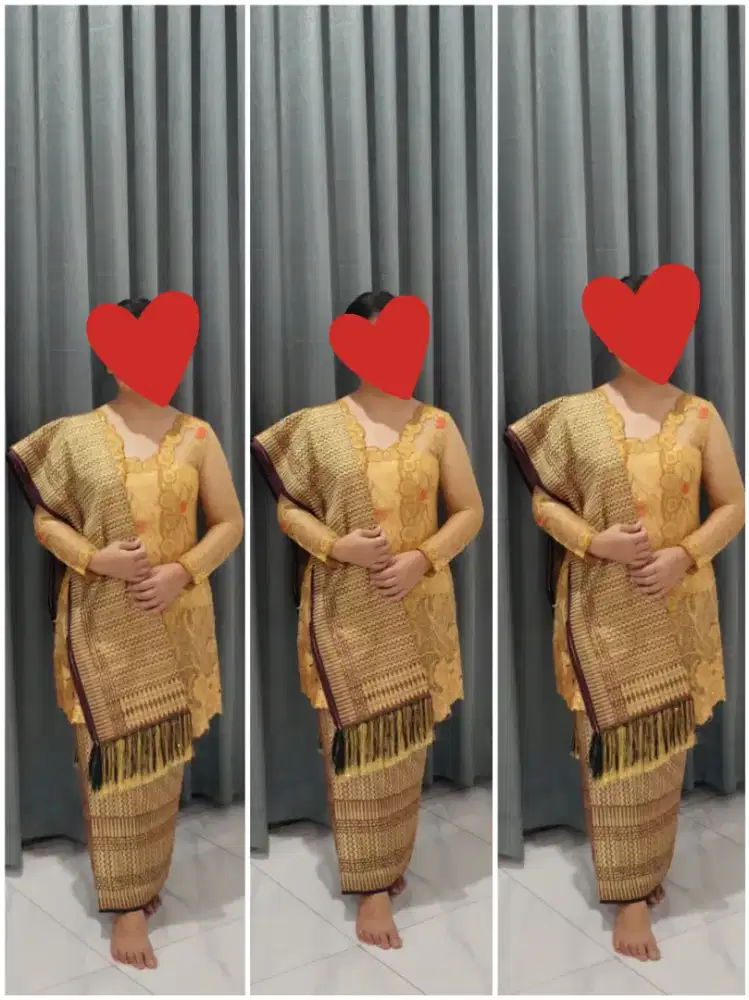1 set kebaya warna coklat