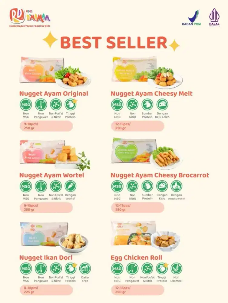 Frozen food free tanpa pengawet dan penyedap