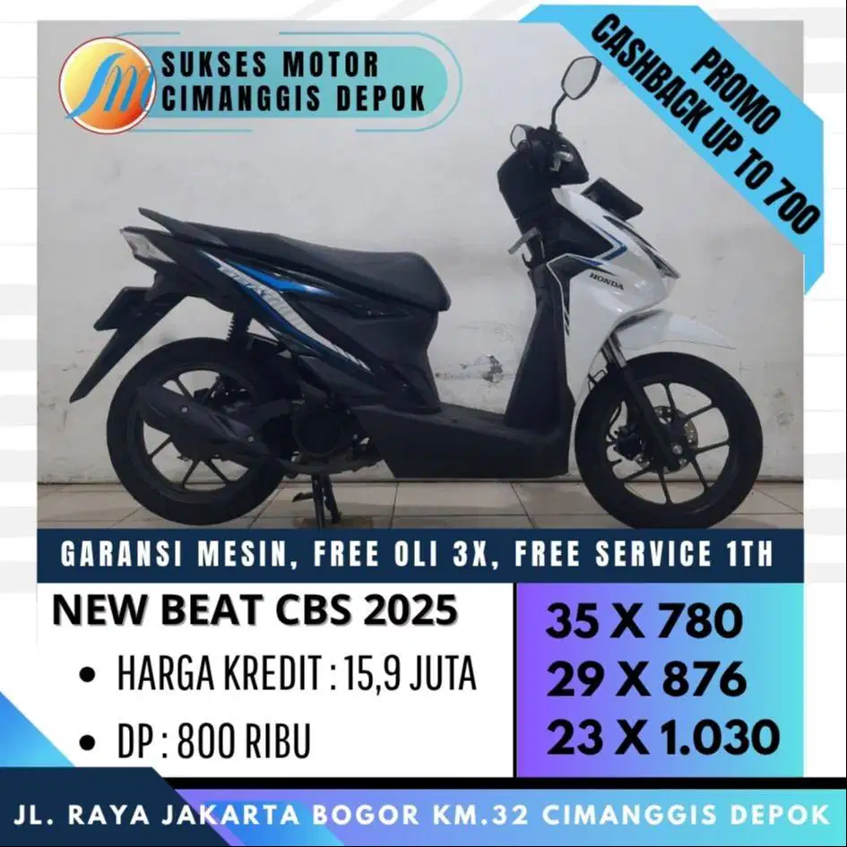 NEW BEAT CBS 2025 TERMURAH CASH KREDIT CICILAN RINGAN [SUKSES  MOTOR]