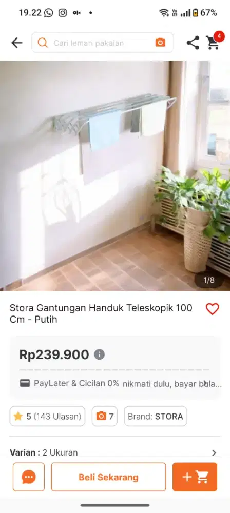 Jemuran gantung ori azko