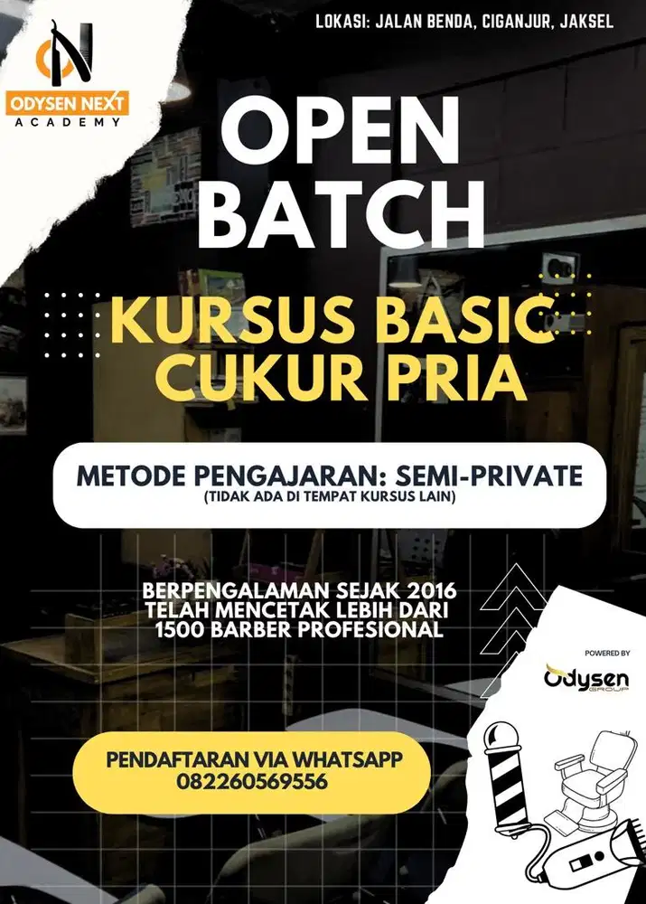Peluang Kerja sebagai Barber! Kursus Cukur di Jaksel