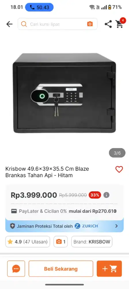 Brankas Digital (merk Krisbow)