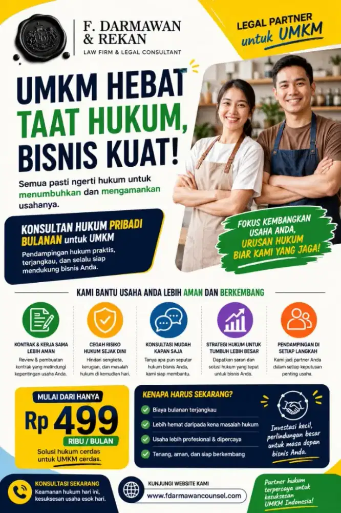 Konsultan Hukum Tetap Bagi Pengusaha UMKM