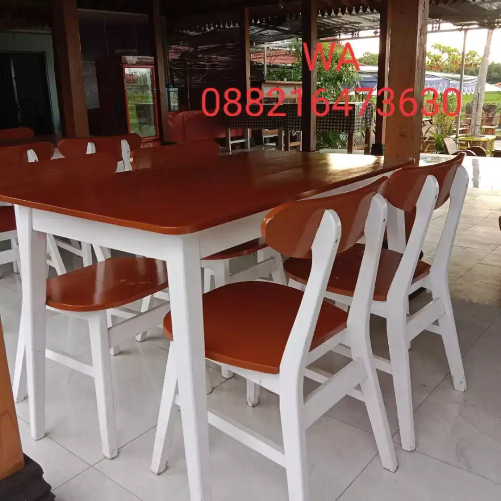 Meja kursi makan dan cfe
