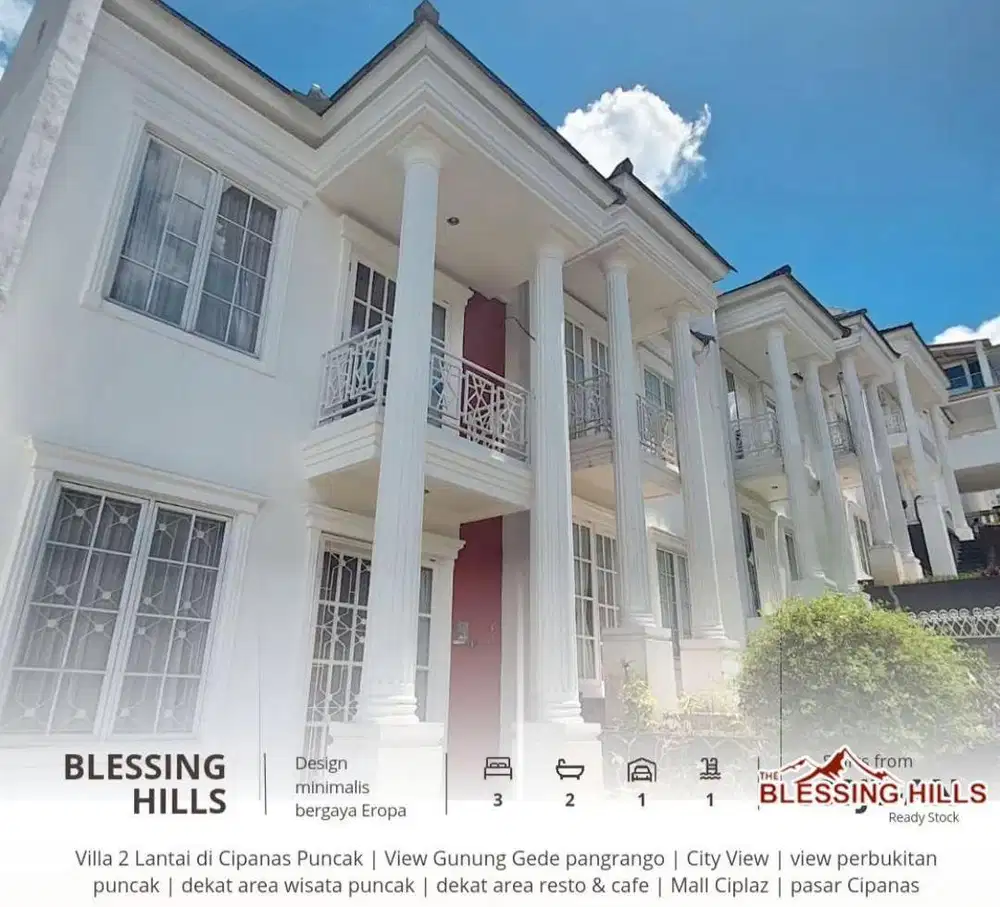 Dijual Cepat BU villa cipanas blessing hills