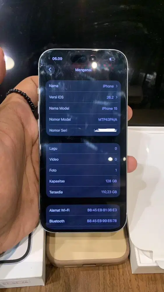 Iphone 15 128GB Stralight Blue IBOX Fullset