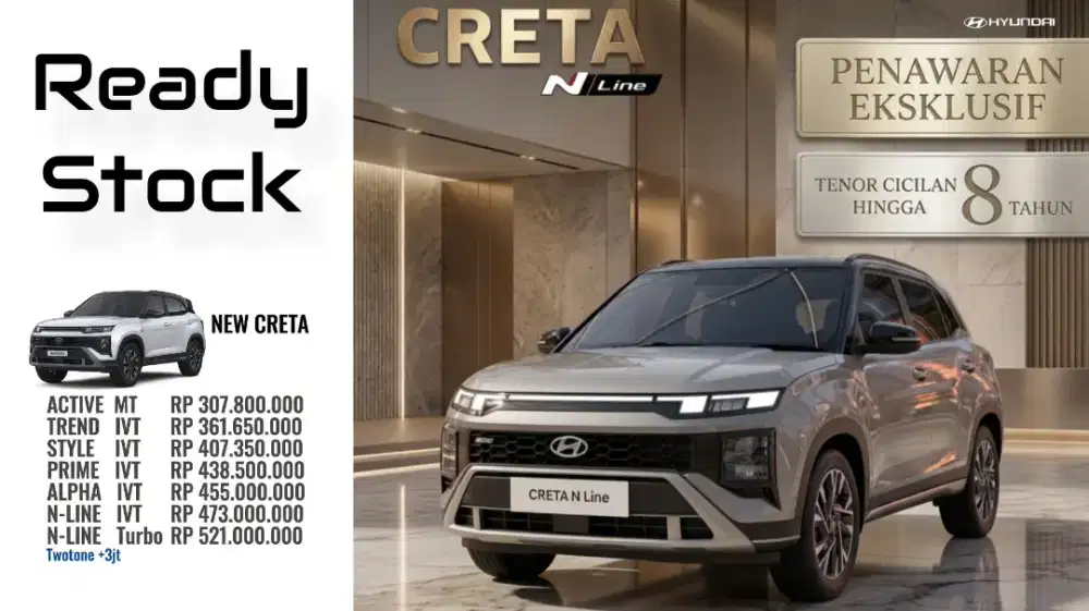 Promo Creta alpha N-line turbo ivt style prime active tren kredit 2026