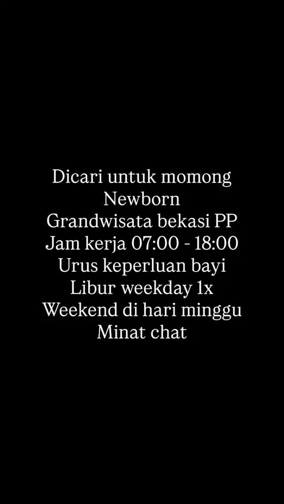 Cari momong anak