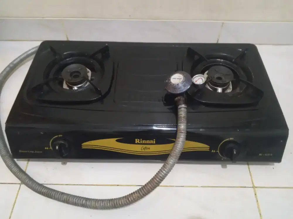 Kompor gas Rinnai 2 tungku + selang regulator