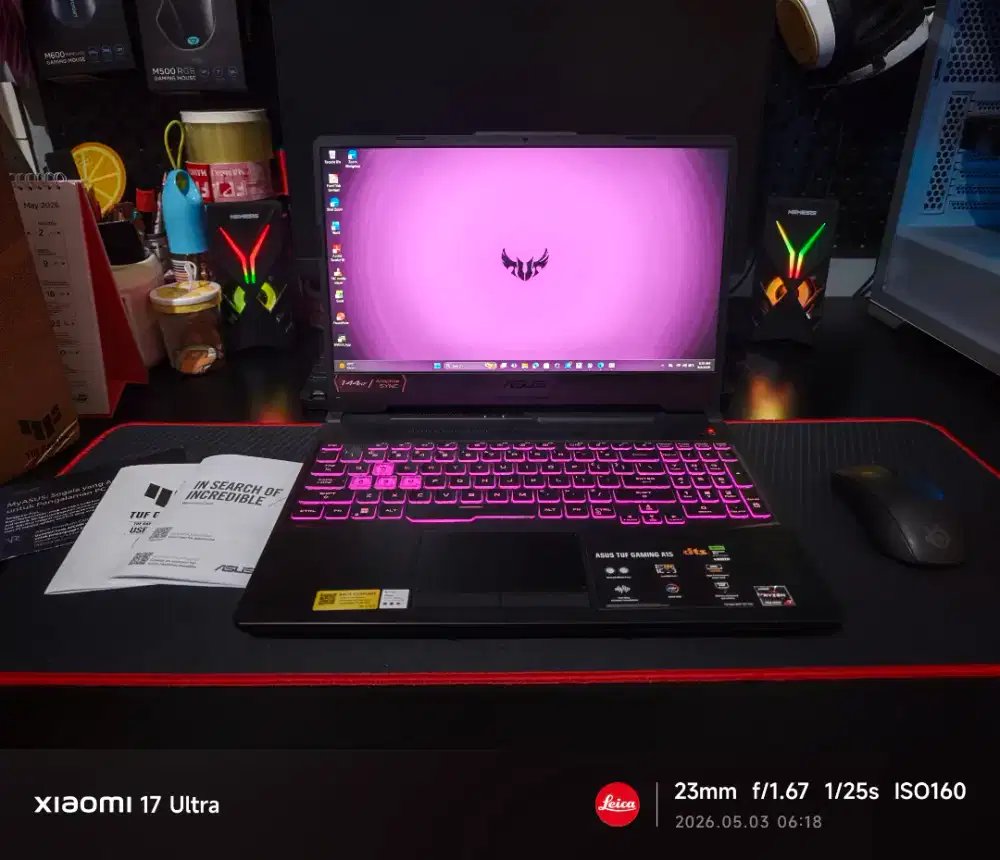 ASUS TUF F15 RYZEN 7 RTX 3050 GARANSI RESMI FULLSET