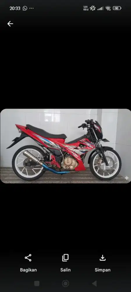 Motor Satria Fu 2014 Second Pajak mati