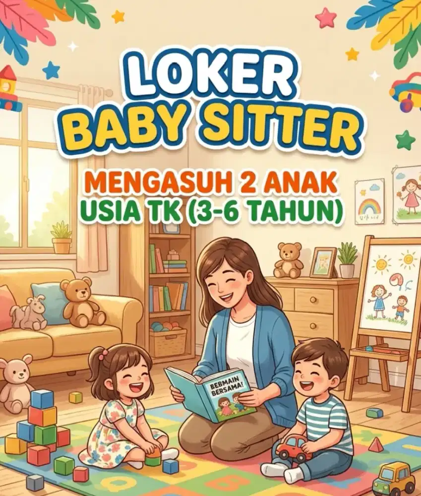 Loker Babby Sitter. Mengasuh 2 anak usia TK