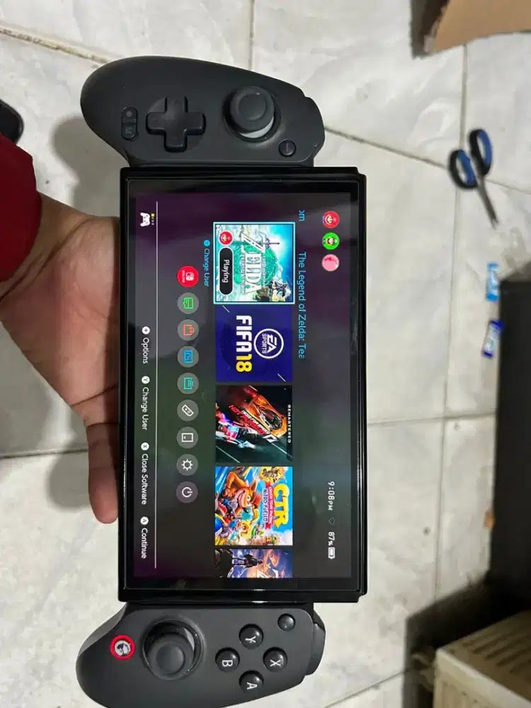 nintendo switch oled tahun 2023 mulus 256gb full game bonus gamesir g8