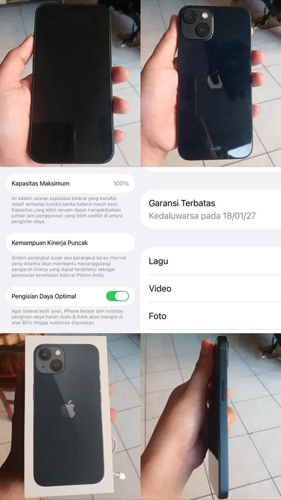 JUAL IP 13 BASIC 128GB FULLSHET