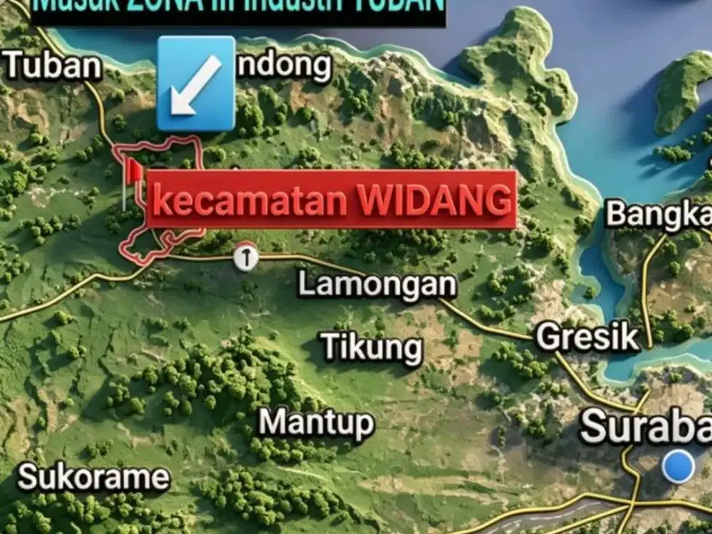 TANAH STRATEGIS POROS JALAN RAYA MRUTUK UTARA TUBAN JAWA TIMUR