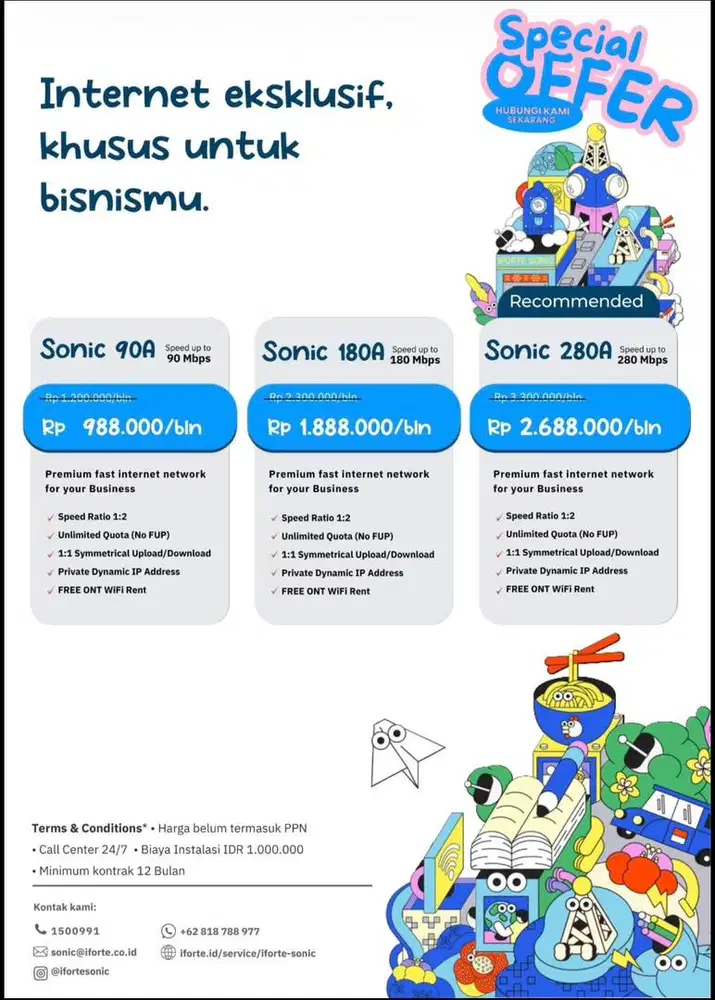 Internet Semi Dedicated (Diatas internet rumahan)