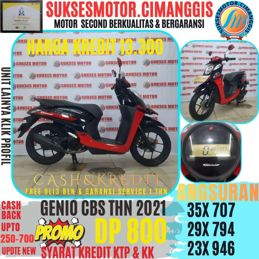GENIO CBS PROMOTERMURAH CASHBACK UPTO700RBU BERGARANSI SERVICE