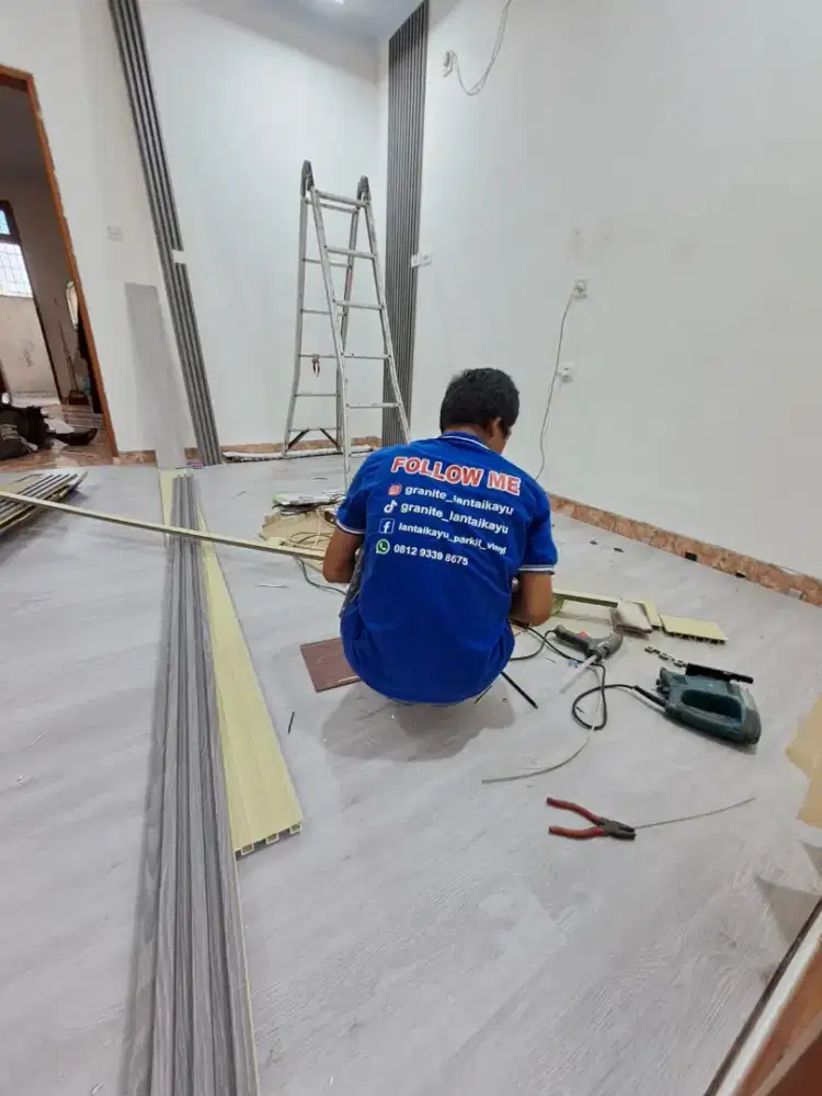 SPC Click tebal 5,5mm TERPASANG