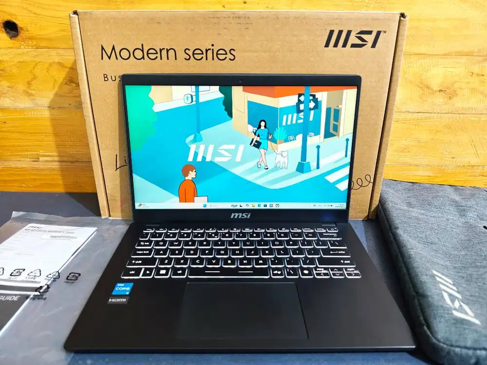 MSI Modern 14-C11M Core i3-1115G4 RAM 8GB NVMe 256GB MULUS Like NEW