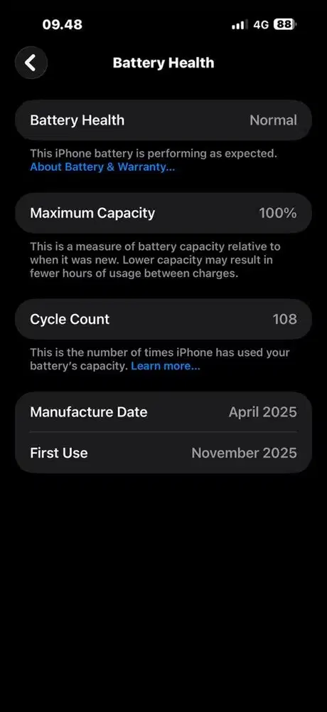 Iphone 16 Promax 256GB Ibox (SA/A) pemakaian Pribadi